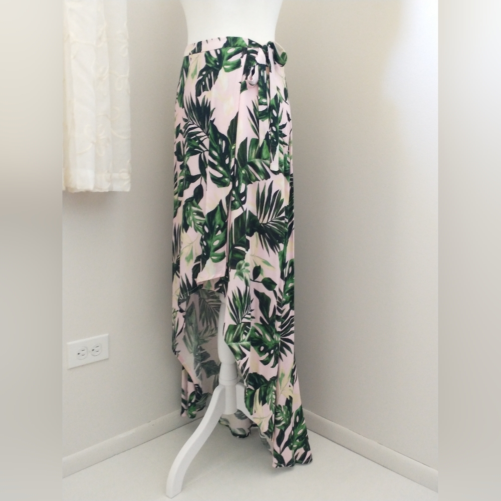 New Lush tropical high low wrap skirt L - Picture 3 of 7